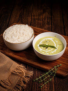 Veg Thai Curry With Steam Rice