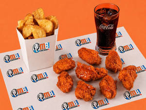 Dynamite Chicken Wings (8 Pcs) & Medium Taters Meal