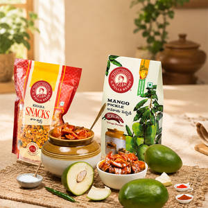 KAJU MIXTURE 300G and MANGO PICKLE 200G VALUE PACK 500GM