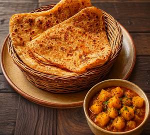 Ajwain poori and potato gravy sabzi [5]