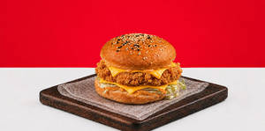 Double Cheese Fried Chicken Burger