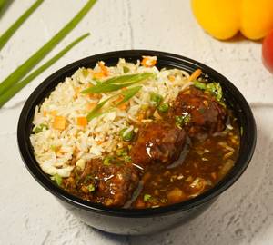 Veg Manchurian + Fried Rice