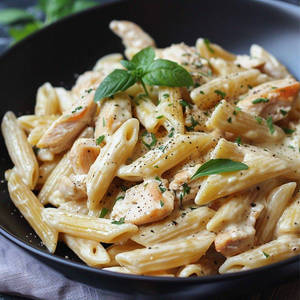 Chicken Penne Pasta In White Sauce
