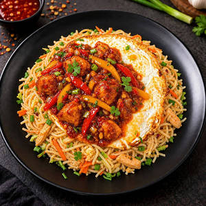 Chicken Rice With Siracha Chicken