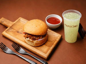 Signature Veg Burger + Classic Vergin Mojito