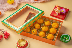 Motichoor Ladoo - 12 Pcs In Gifting Box