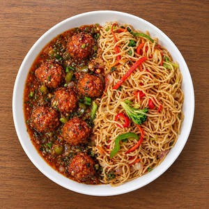 Chicken Manchurian + Chicken Fried Rice