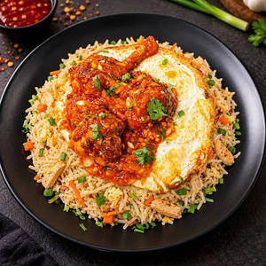 Chicken Rice With Lollipop Masala