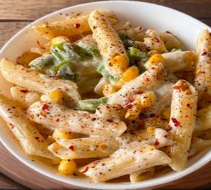 Jain White Sauce Pasta