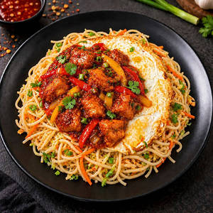 Chicken Noodles With Siracha Chicken