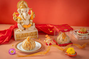 Crunchy Badam Modak - 1 Pc - 250 Gms