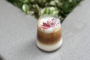 Rose & White Chocolate Iced Latte