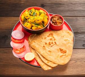 Ajwain paratha and dry potato sabzi [4]