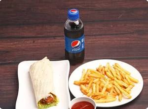 Veg Wrap With Fries