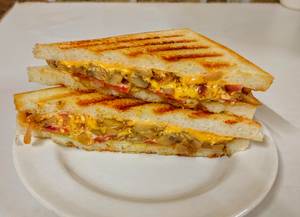 Butter Garlic Mushrooms And Cheese Sandwich