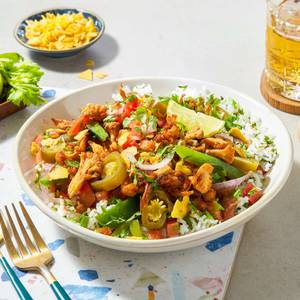 Low Fat Roasted Cauliflower & Chickpeas Burrito Bowl