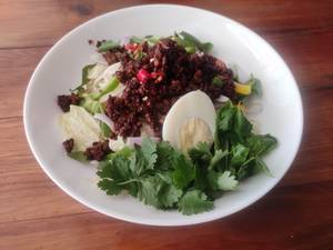 Thai Chilly Herbs Minced Chicken Salad