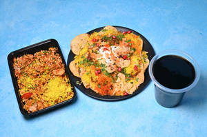 Bhel Puri + Spl Papri Chat + Masala Colad Drinks