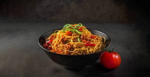 Chicken Chilli Noodles ( Sizzling Chicken Bliss With Spicy Noodles)