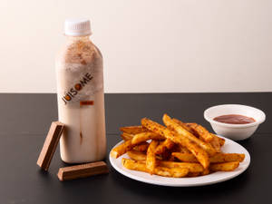 Masala Fries + Kitkat Shake