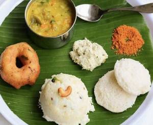 Upma + Idli Sambar (1pc) + Vada Sambar (1pc)