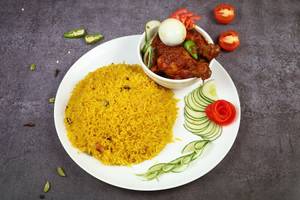 Basanti Pulao + Chicken Dak Bungalow