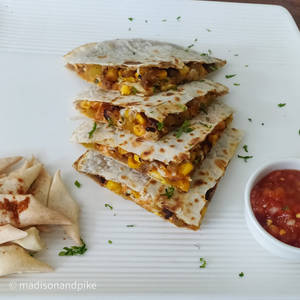 Corn, Pumpkin, Chipotle & Cheese Quesadilla