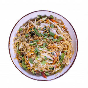 Vegetable Fried Noodles With Roasted Garlic