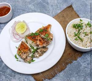 Stuffed Chicken Breast With Tangy Sauce And Brown Rice
