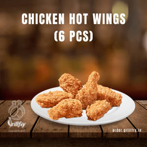 Fried Chicken Hot Wings (6 Pcs)