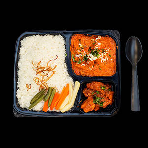 Ghee Rice with Boneless Butter Chicken & Manchurian Dry