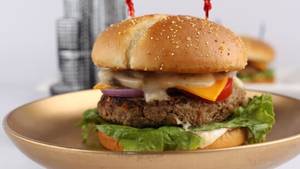Cheesy Mushroom Burger