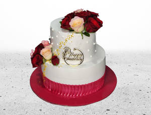 Beautiful Bliss Wedding Anniversary Cake