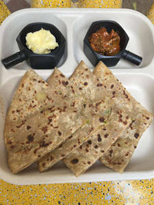 Jumbo Paneer Paratha(with Curd)