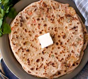 Desi Ghee Paneer Onion Paratha