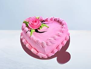 Strawberry Heart Shape Cake