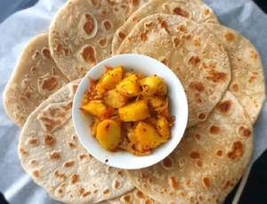 Paneer Paratha with Sabzi