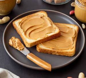 Wheat bread with peanut butter