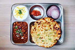 Garlic Aloo Paratha Thali