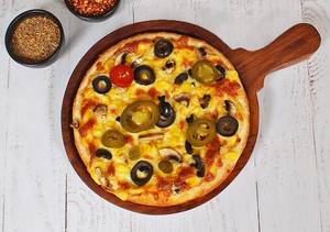 Exotic Veggie Pizza.