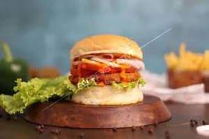 Chicken Schezwan Cheese Burger