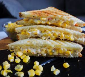 Cheese and corn sandwich