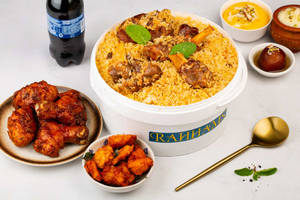 Mutton Biryani(portion Size:1800gms Serves-2)+4pcs Kebab