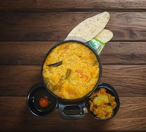 Sambar Rice with Potato Kara Curry