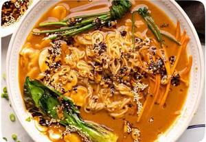 Vegetable Ramen With Mushrooms And Bok Choy