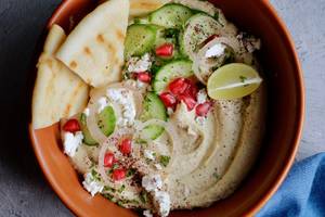 Loaded Hummus With Grilled Pita