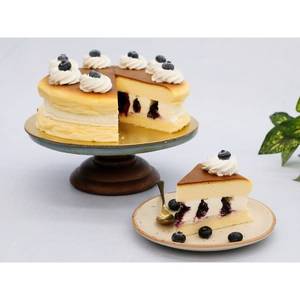 Blueberry Japanese Cheesecake Slice