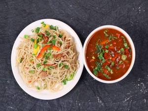 Chicken Hakka Noodles & Chilly Chicken Bowl