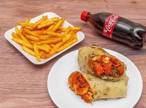 Spl Rumali Chicken Shawarma+coke [250ml]+french Fries