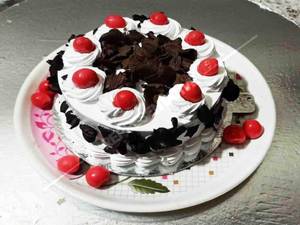 Eggless Black Forest Flax Cake